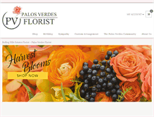 Tablet Screenshot of palosverdesflorist.com